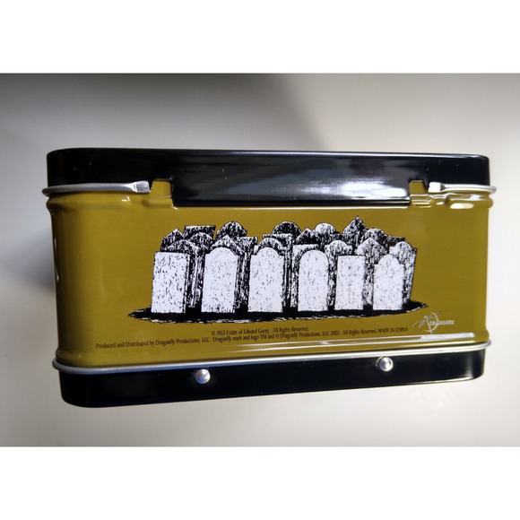 Edward Gorey The Gashlycrumb Tinies Green Metal Lunchbox Tin 2003 Gothic Spooky - Picture 9 of 11